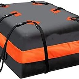 Automaze Car Roof Bag Rooftop top Cargo Carrier Bag 20 Cubic feet Waterproof for All Cars with/Without Rack, Includes Anti-Slip Mat, 10 Reinforced Straps, 6 Door Hooks-12