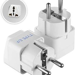Ceptics European Plug Adapter, India to Europe Adapter (Schuko) - Type E/F Travel Adapter Europe - CE Certified - RoHS Compliant - White - 2 Pack - 5 Years Warranty-18