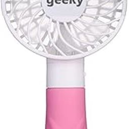 Geeky Bear Portable Handheld Mini Fan with USB Rechargeable with Built-in Battery (Pink)-image-83