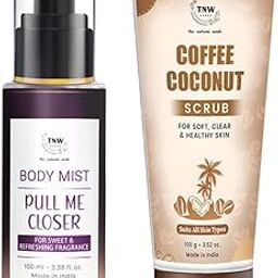 TNW-The Natural Wash Combo with Pull Me Closer Body Mist and Coffee Coconut Scrub | For Long-Lasting Fragrance & Removing Dead Skin Cells | Suitable for All Skin Types-25