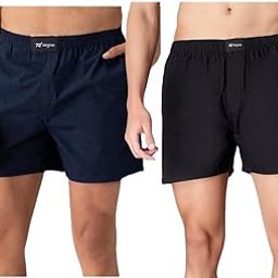 Regular Fit Solid 100% Soft & Durable Cotton Boxer Shorts Dual Pockets Anti-Bacterial Moisture Wicking Microfibre Waistband Ultra-Light Boxers for Men-image-20
