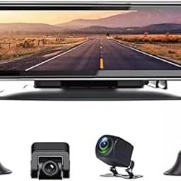 AUSHA® 360° 4 Channel Dashboard Camera Full HD 12" IPS Touch Mirror Screen Dash Camera with Enhanced Night Vision, Parking Assistance, G-Sensor, and Loop Recording-10