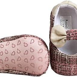 hopscotch Girls Pink Textured Bow Applique Booties-picture-31