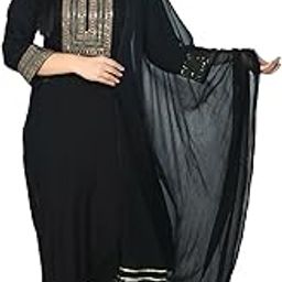 Liboza Salwar Suit Set with Dupatta for Women Black - Heavy Ethnic Kurta Set with Pant, Pakistani Design & Wedding Dress, Readymade Designer Suits and Kurtas for Ladies-image-53