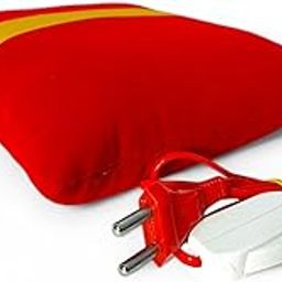 Demand Electric Heating Pad – Safe Auto Cut-Off, Bell Push Button, Soft Cotton Filling – 240 Volt (Red)-image-62
