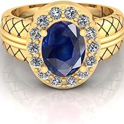 Sterling Silver 925 Gold Plated Ring Adjustable Gemstone Ring 9.00 Carat Earth Mined AAA+ Quality Natural Blue Sapphire Neelam for Women's and Men's (Lab - Certified)-image-38