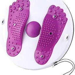 ATORSE Ab Twisting Boards Aerobic Exercise Magnetic Massage Gym Waist Twisting Disc Violet with Strings-image-46