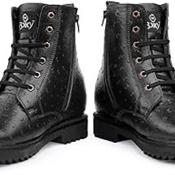 Men's 4 Inch Hidden Height Increasing Casual Formal Lace-Up Shoes with Synthetic Material.-image-18