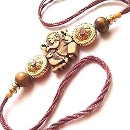 Multicolour Cute Ganesh Kid's Rakhi for Brother -Combo of 2-image-47