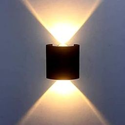 Metal 2 Watts 2 Ray Oval Warm White Color Up Down Led Outdoor Indoor Ip65 Exterior Wall Step Light Fixture Waterproof Lamp-28