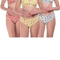 Full Coverage Non Padded Push Up Printed Lingerie Set Daily Use Bra Panty Set for Women and Girls Multiple Colors-image-0