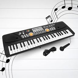 KID KRAZE 49 Key Electric Music Piano Keyboard with DC Power Option and Microphone | Educational Musical Instrument Toy for Beginners K49-A7-4
