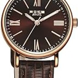 Sonata Poze Quartz Analog Brown Dial PU Leather Strap Watch for Women-SP80037QL01W-image-1