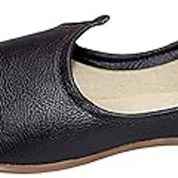 RANAC Men's Black Leather Punjabi Jalsa Jutti, Rajasthani Hand Made Rewari-image-32
