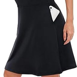20" Knee Length Skorts Skirts for Women, High Waisted Tennis Athletic Skirt with Zipper Pocket-image-7