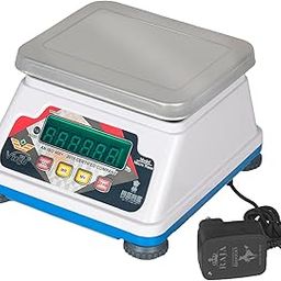 GVC 30Kg Rechargeable High-Accuracy Counter Weight Machine with Stainless Steel Top for Shop, Market, Home, Resturant, Vegetable, Kitchen Weighing Scale-0