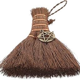 Alipis Halloween Witch Decoration Brown Straw Broom Pendant DIY Charm Pendant Miniature Broom Model Unique Garden Ornament-image-34