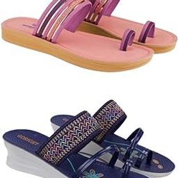 Extra Soft Classic Casual wear with Flexibility Technology Wedges Combo for Women's/Girl's(6145+1947)()-image-75