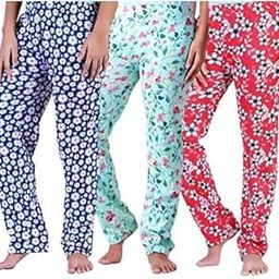 Women`s Cotton Print Pyjama/Nightwear/Bottom, Lounge Wear, Multicoloured/Print May Vary, XL (Pack of 2)-picture-2