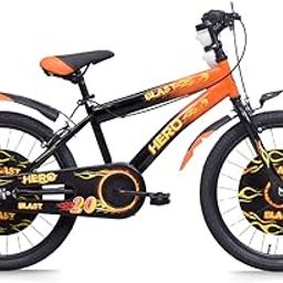 Hero Blast 20T Single Speed Bicycle for Kids | Black-Orange | Rigid Suspension | Caliper Brake | Frame:12 Inches | 95% Assembled Cycle(Ready to Ride in 5 Min)-5