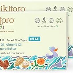 Tikitoro Kids Nourishing Bath Bar | Pediatrician Approved | Murumuru Butter Soap | Soothes, Nourishes and Moisturizes Skin | All Skin Types | Vegan | No Parabens & Sulphates (4-10 Years) (2 x 75g)-21