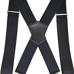 yashidun Men's 5CM Elastic Adjustable Suspenders with 4 Metal Clips for Pants and Trousers-picture-46