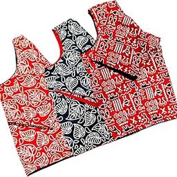 Ladies Round Neck Short Sleeve Cotton Blouse | Floral Print Soft Fabric | Pure Cotton Lightweight Summer Casual Office Top with Elegant Look-image-89