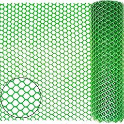 Green PVC Outdoor Fence Mesh Roll for Garden, Balcony, and Poultry Protection (3.3x15FT mesh, 1 Cutter, & 100 Zip Ties)-image-52