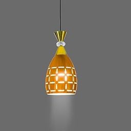 kinis Wooden Color Lezar Cutting Hanging Lamp for Bedroom/Pendant Lamp for Living Room/Ceiling Pendant Lamp/Hanging Pendant Light for Bedroom/Office/Dining/Cafe/Restaurants (Pack of 1, with Bulb)-image-8