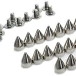 STYLEHEAVEN Pack of 20PCS Cone Spike With 20 Matching Screw for Punk Shoes Jacket Bracelet Goth Apparels Bags Clothing DIY Accessory-image-81