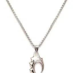 miller Wolf Thooth Pendant With Chain for Men & Boys | Stainless Steel | Waterproof Long Necklace Fancy & Stylish | Men's Jewellery | Aesthetic Jewellery | Accessories for Everyday Wear-picture-0