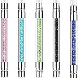 Scheibe 5 Pcs Dual Nail Tools Nail Art Sculpture Pen,Silicone Head Acrylic Handle Nail Art Brushes,Nail Art Tools for Home Salon-4