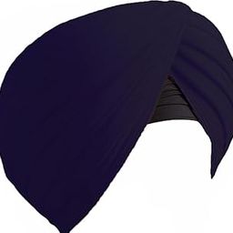 PUNJABI TURBAN 100% COTTON LIGHT FULL VOILE | TRADITIONAL TIE & WEAR PAGRI, PAGG FOR SIKH, PUNJABI, SARDAR MEN, BOYS,WOMEN | SOFT & COMFORTABLE | Nevy Blue | 5.25 Meter-picture-4