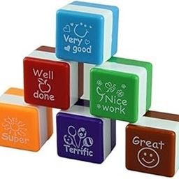 AmigozZ Motivation Kids Stamp Set Sticker School Scrapbooking Stamp DIY Teachers Self Inking Praise Reward Stamps(Ink pad not Included) - Set of 6 pcs-image-7