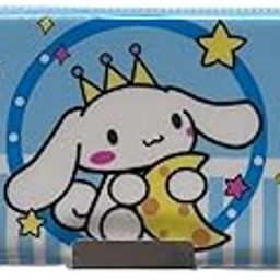 Double-Sided Magnetic Pencil Box with Kuromi, Cinnamoroll, My Melody Design, Multi-Colour School Stationery Storage Case with sharpner for School Kids (Cinnamoroll encil Box (Blue))-6