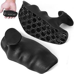 Antislip Workout Grips, Ergonomic Rubber Hand Protector Gloves for Weight Lifting, Pull-Ups, Gym Training and Exercise, for Men and Women（Black）-12