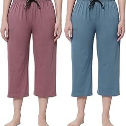 Women's Cotton Plain Calf Length Capri | Nightwear Capri | 3/4th Solid Pyjama Pant | Casual wear & Lounge Wear Capri Combo (Pack of 2)-image-15