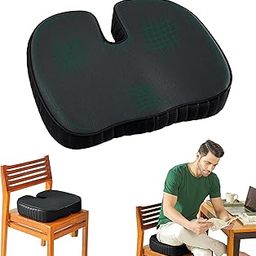 The White Willow Coccyx Cushion for Tailbone Pain Relief- HR Memory Foam Sitting Cushion-Seat Cushion for Office Chair-Tailbone Cushion Sitting Pillow for Hip,Back Pain Relief-Above 50 Kg Firm-Black-29