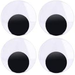 Wiggle Eyes Self Adhesive Black White Googly Eyes for DIY Crafts Decoration (18mm) (4 Pcs) 2 Packs-picture-28