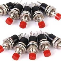 UJEAVETTE 8x10x Mini Momentary Push Button Switch for Model Railway Hobby Red-image-1