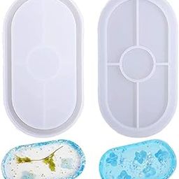 URBAN BOX DIY Tray Resin Mold Craft Oval Tray Silicone Creative Jewelry Making Mould Plate Dish Ashtray Epoxy Casting Mould for Office Home Decoration Supplies Ideal Present-49 (Pack of 2)-picture-6