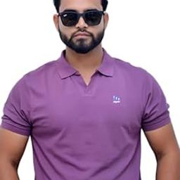 Men’s Polo T-Shirt in Plum Purple | Trendy Solid Color | Everyday Comfort in Cotton | Slim Fit Casual Tee-image-3