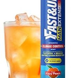 Fast&Up Man Extend | Testofen® Fenugreek Extract |Nitric Oxide Booster + Energizing Blend | Shatavari | Brahmi| Helps Improves Vitality & Stamina | Pack of 20 Effervescent (Peach Flavour)-17