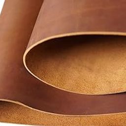 Bourbon Brown Tooling Leather Square 2.0mm Thick Finished Full Grain Cow Hide Leather Crafts Tooling Sewing Hobby Workshop Crafting Leather Accessories- QYHQ-10
