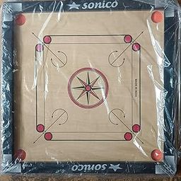 Medium Size Carrom Board Set with Coins, Striker, Powder and Accessories, Tournament Edition Size 26 Inches-image-59