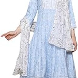 Cotton Kurta Set for Woman | Printed Festive Ethnic Kurti with Pant & Dupatta | Anarkali Suit for Women with Side Pocket-image-23