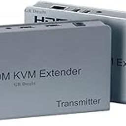 GR Deals 4K 120M HDMI KVM Extender Transmitter Receiver Over Cat5/5e/Cat6 Rj45 Ethernet Cable Support USB Mouse Keyboard Touch Screen.(Grey) (4K 120M HDMI KVM Extender)-9