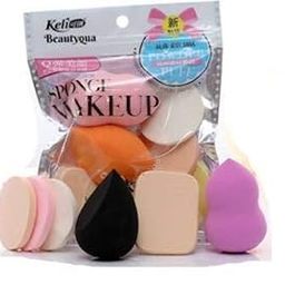 Women's & Girl's Makeup Cotton Pad Applicator, Foundation Makeup Blender, Powder Buff Sponge, Cosmetic Puff - MultiColour - (Pack Of 6)-picture-20