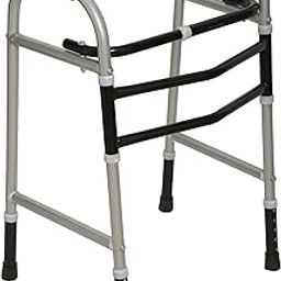 SONVI SURGICAL Walker Fold Classic Heavy Duty Foldable Height Adjustable Walker with Padded Hand Grip & Adjustable Height for Elderly, Post-Op & Pregnant Full Support | Folding Standard Walker Made in India Available in Black & White Colors-picture-0