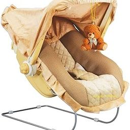 Goyal's 12 in 1 Musical Carry Plastic Cot/Bouncer with Mosquito Net, Storage Box and Swinging Ropes (Brown,gt236coat)-31